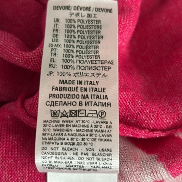 Diesel M Spots Oharw Long Sleeve Lurex Knit V Neck Top in Pink - Small-measured - Picture 12 of 13